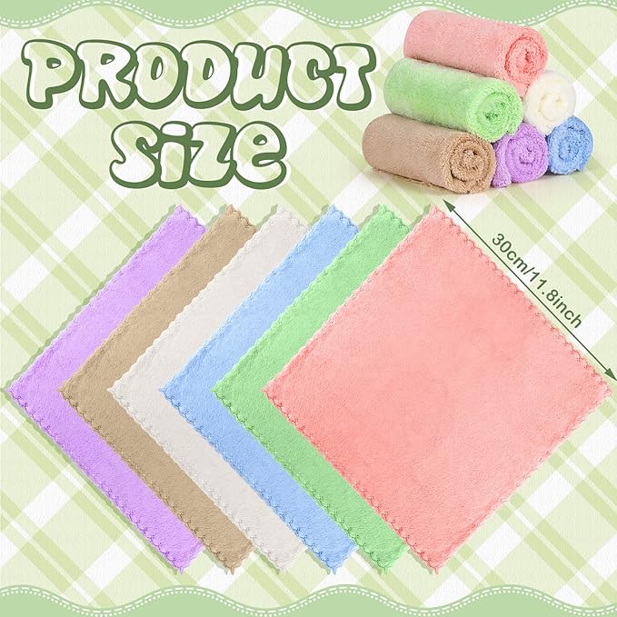 Newwiee 24 Pcs Guinea Pig Fleece Bedding Blankets Bulk Washable Small Animal Fleece Cage Liners Pet Wash Cloth Sleeping Mat Cover for Hamster Chinchilla Rabbit Hedgehog(11.8 x 11.8 Inch,Multicolor)
