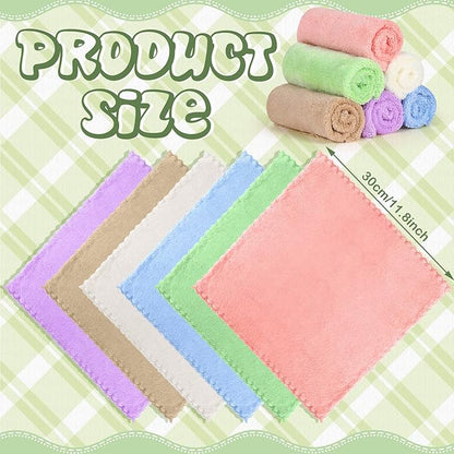 Newwiee 24 Pcs Guinea Pig Fleece Bedding Blankets Bulk Washable Small Animal Fleece Cage Liners Pet Wash Cloth Sleeping Mat Cover for Hamster Chinchilla Rabbit Hedgehog(11.8 x 11.8 Inch,Multicolor)