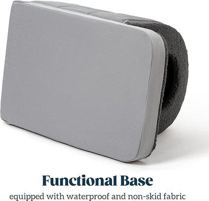 Orthopedic Dog Bed House - Dog House Indoor with Egg-Crate Foam - Tent Bed with Waterproof Lining & Nonskid Bottom, Ideal for Medium Breeds & Fits 30-Inch Crate - 29"x18", Charcoal