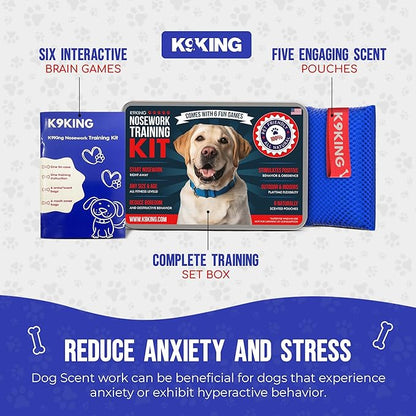Interactive Dog Scent Training Kit Fun - Nose Work for Dogs, Hide and Seek Dog Toys, Enhance Dog Brain Games, Nose Scent work Games for All Ages Dog, Dog Scent Training Box, Scent Work Kit for Dogs