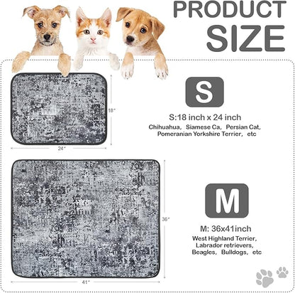 Qeils Washable Pee Pads for Dogs, 2 Pack Reusable 36"x41" Super Absorbent Leakproof Training Pads, Non-Slip Potty for Crate, Floor, Couch, Whelping Litter Mat Puppy Supplies
