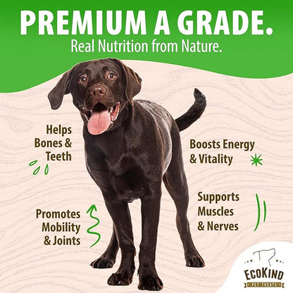 EcoKind Smoked Elk Antler Dog Chews – Natural Split Antlers, Long-Lasting Chew, Elk Antlers Treats for Medium Dogs Weighing 15-30 lbs, Splinter-Free, Supports Dental Health – 2 Medium Smoked Antlers