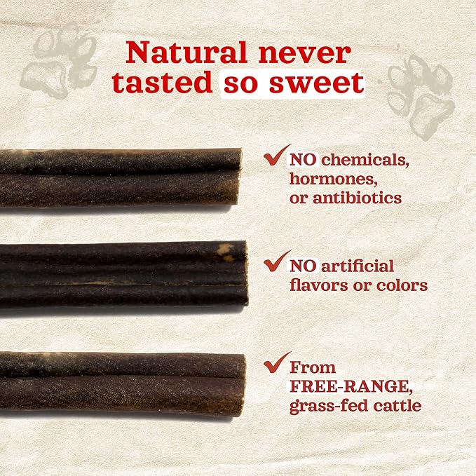 Natural Farm Peanut Butter Flavor Collagen Sticks for Dogs (12 Inch, 12 Count), Long-Lasting Beef Collagen Sticks, Rawhide Alternative Chews with Chondroitin & Glucosamine, Low-Fat Dental Treats