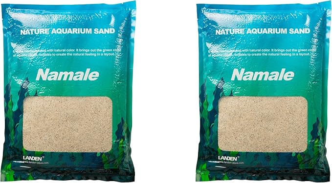 LANDEN Namale Aquarium Sand 22 lbs (6L), Super Natural for Aquarium Landscaping, Cosmetic Sand for Plant Tank, Fine Grain Natural Color River Sand for Freshwater or Blackwater Biotope Tank