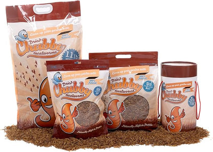 Chubby Dried Mealworms | 2 lbs | High-Protein Non-GMO Treats for Chickens, Ducks, Wild Birds & Backyard Pets