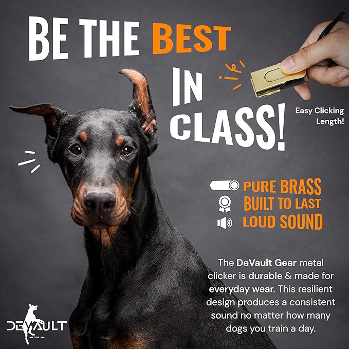 Black Dog Clicker with Necklace (3 Pack) - Clickers for Pet Training - Dog Training & Behavior Aids Easy to Carry with You Anywhere - Teach Your Dog Tricks or Reward His Behavior