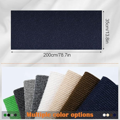 Cat Scratch Furniture Protector - 78.7" x 13.8" Trimmable Self-Adhesive Cats Claws Scratch Pads, DIY Cat Climbing Couch Protector for Scratch Post Cat Tree Replacement Indoor (Dark Blue)