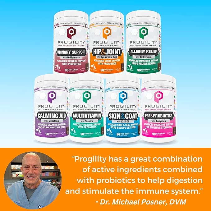 Nootie Progility Mini Allergy & Immune Supplement, Seasonal Allergies Advanced Immune Support Supplement for Small Dogs, 60 Soft Chews per Container