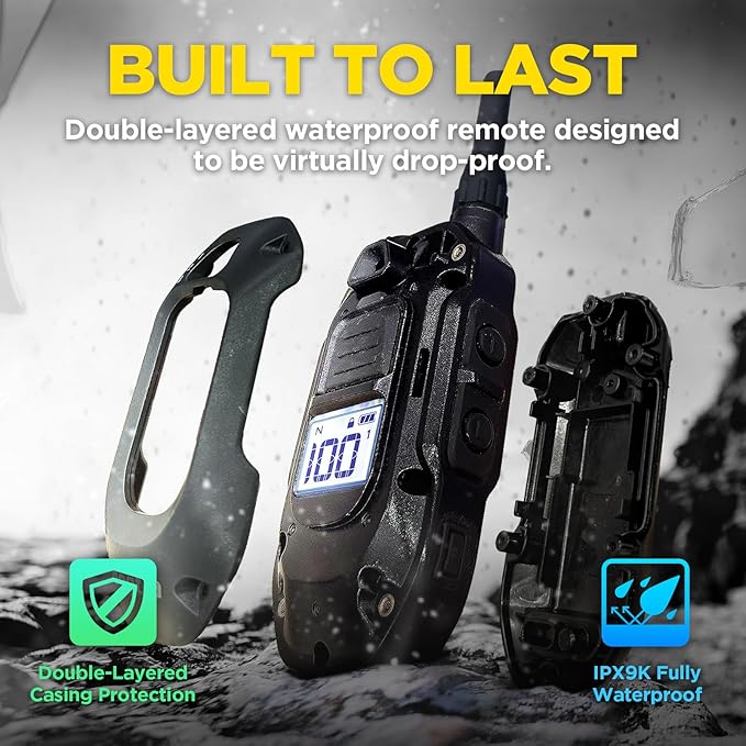 Dogtra X-Series X1 E-Collar Remote Transmitter Only (Compatible with 280X) 10 lbs+, 1/2 Mile Range, LED Light, 100 Levels of Precise Control for Stubborn Dogs, Waterproof, Boost for Quick Recall