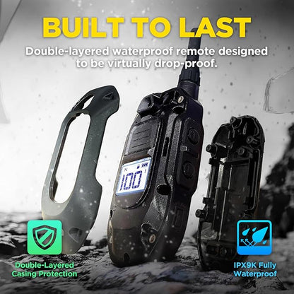 Dogtra X-Series X1 E-Collar Remote Transmitter Only (Compatible with 280X) 10 lbs+, 1/2 Mile Range, LED Light, 100 Levels of Precise Control for Stubborn Dogs, Waterproof, Boost for Quick Recall