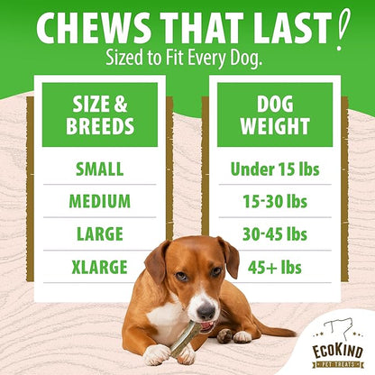 EcoKind Smoked Elk Antler Dog Chews – Natural Split Antlers, Long-Lasting Chew, Elk Antlers Treats for Medium Dogs Weighing 15-30 lbs, Splinter-Free, Supports Dental Health – 2 Medium Smoked Antlers