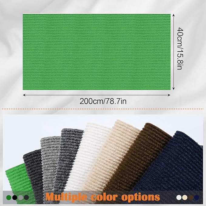 Cat Scratch Furniture Protector - 78.7" x 15.8" Trimmable Self-Adhesive Cats Claws Scratch Pads, DIY Cat Climbing Couch Protector for Scratch Post Cat Tree Replacement Indoor (Green)