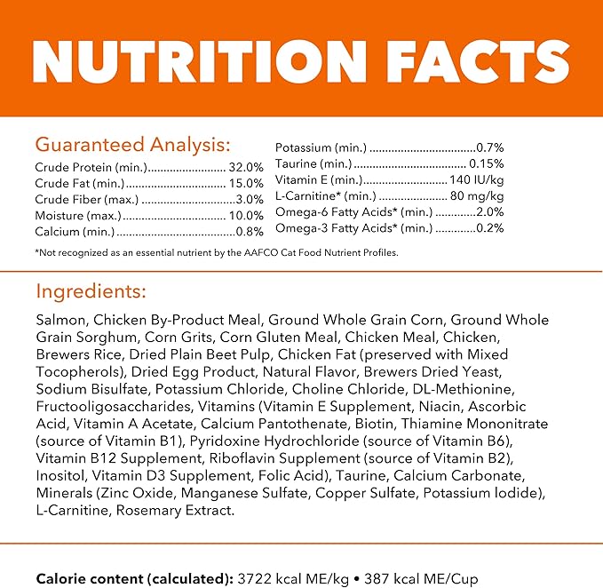 IAMS Proactive Health Adult Healthy Dry Cat Food with Real Salmon, 16 lb. Bag