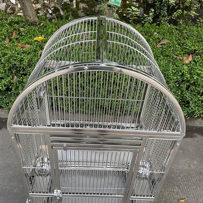 BMWPET SUS201 Stainless Steel PLAYTOP Style Bird CAGE Parrot CAGE 24"X22"X60"