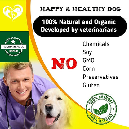 Dog Anti Itch & Allergy Relief Chews - Dry Itchy Skin & Hot Spot Treatment with Probiotic, Omega 3 Oil- Immune Supplement & Seasonal Allergies Medicine for Dogs, Puppy