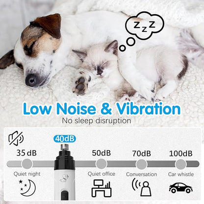 Silent Groom Pro Nail Grinder, Silent Grind Pro for Dogs, Silent Grind Pro, Silent Grind Pro Dog Nail Trimmer, New Electric Dog Nail Clippers for Dog Nail Grinders Rechargeable