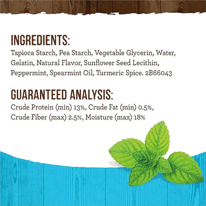 Merrick Fresh Kisses Natural Dental Chews, Toothbrush Shape Treat Infused With Real Mint, For Large Dogs - 16 ct. Box