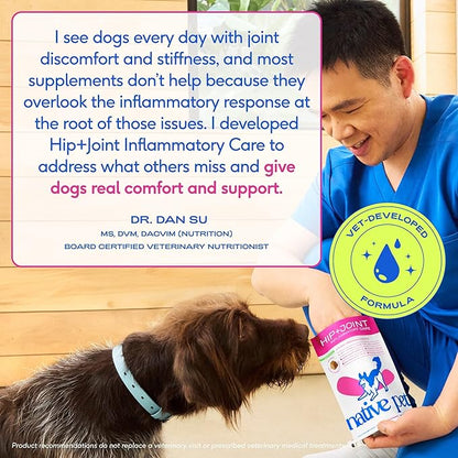 Native Pet Pain Relief for Dogs - Collagen for Dogs Promotes Joint Health, Reduce Inflammation & Stiffness - Senior Pup Joint Supplement - Natural Pain Reliever for Active & Aging Pets - 30 Chews