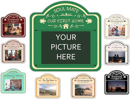 Custom Signs with Picture Text,Personalized Photo Signs Customized signs for Valentine's Day Birthday Gifts,Customized Gifts for Mom Dad Couple Girlfriend Boyfriend Wife Husband, Customize for Office, Business, Workplace, office, Home, Delivery Signs