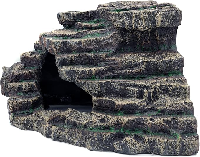JIHAQUA Bearded Dragon Tank Accessories Extra Large Reptile Hideouts Cave Habitat Decor Bearded Dragon Clothes