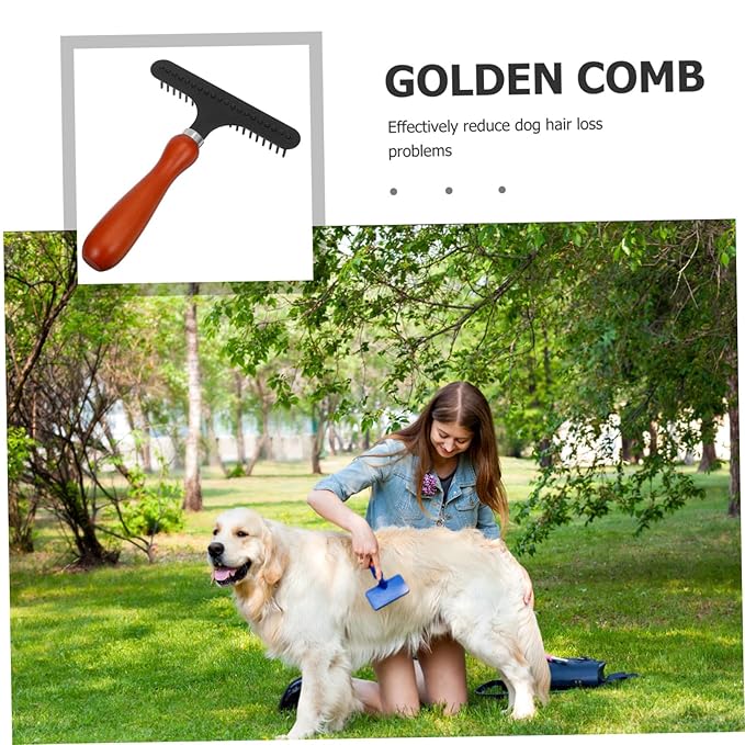 Large Dog Hair Removal Comb Dematting Tool Grooming Comb for Short-haired Pets Gentle Detangling Brush Preventing Skin Irritation Easy- pet Grooming Kit