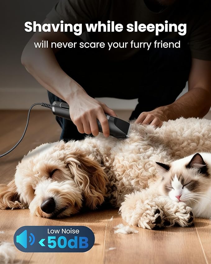 Dog Clippers for Grooming Thick Hair, 36V Electric Corded Dog Grooming Kit, 10ft 3-Speed Sheep Shears, Heavy Duty Pet Hair Trimmer with Storage Case for All Coats & Breeds