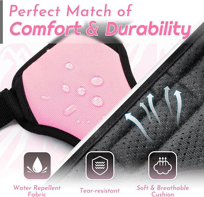 Eagloo Dog Harness for Large Dogs, No Pull Service Vest with Reflective Strips and Control Handle, Adjustable and Comfortable for Walking, No Choke Pet Harness with 2 Metal Rings, Pink, L