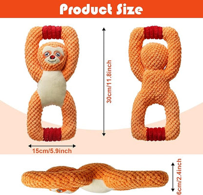 Large Squeaky Dog Toys, Stuffed Animal Dog Plush Toy,Interactive Puppy Toys with Crinkle Paper for Small, Medium, and Large Dogs,Daily Companionship, Training Reward Gift.