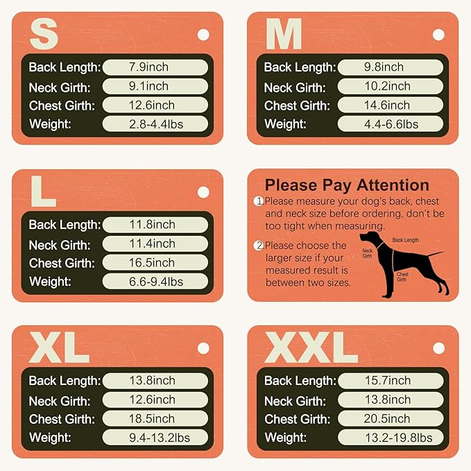 Dog Thermal Sweater, Cozy Fleece Coats with Leash Ring,Cold Weather Sweatshirts for Medium Breeds,Indoor & Outdoor, Comfortable & Stretchy,Machine Washable,Orange,Size 2XL