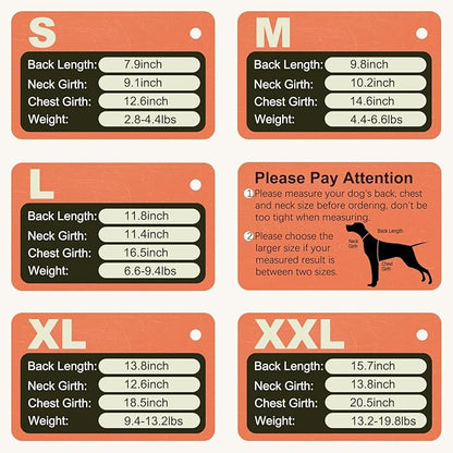 Dog Thermal Sweater, Cozy Fleece Coats with Leash Ring,Cold Weather Sweatshirts for Medium Breeds,Indoor & Outdoor, Comfortable & Stretchy,Machine Washable,Orange,Size 2XL