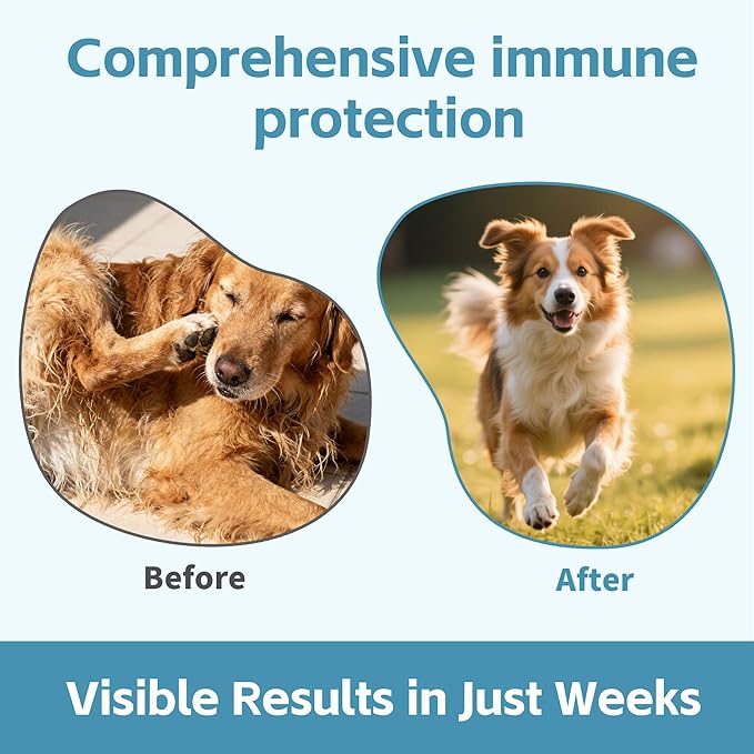 Quercetin for Dogs with Bromelain - Dog Allergy & Itch Relief Chews, Balanced Immune System – Skin & Ear Soothing Support for Yeast Infection, Hot Spots & Seasonal Allergies - 120 Treats