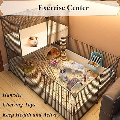 Grddaef Hamster Toys, Guinea Pig Chew Toys Rabbit Enrichment Cage Accessories Toys for Chinchilla Gerbils Rats Bunny Squirrels