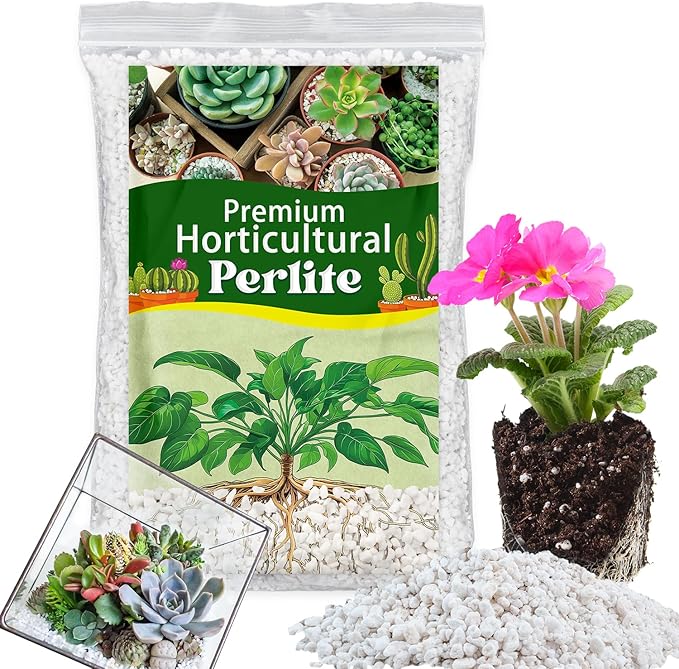 Organic Horticultural Perlite,Natural Perlite Improved Drainage, Ventilation & Root Growth,Perlite Conditioner Potting Mix for Orchids,Succulents,Indoor & Outdoor Plant and Gardening-1QT
