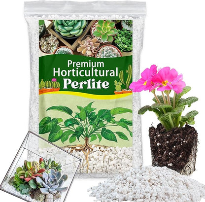 Organic Horticultural Perlite,Natural Perlite Improved Drainage, Ventilation & Root Growth,Perlite Conditioner Potting Mix for Orchids,Succulents,Indoor & Outdoor Plant and Gardening-1QT