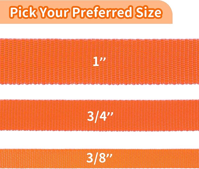 HIKISS Long Dog Leash Obedience Recall Training Agility Lead with Thickening Material for Large Dog - 15ft 20ft 30ft 50ft 100ft Training Leash(Orange 15ft)