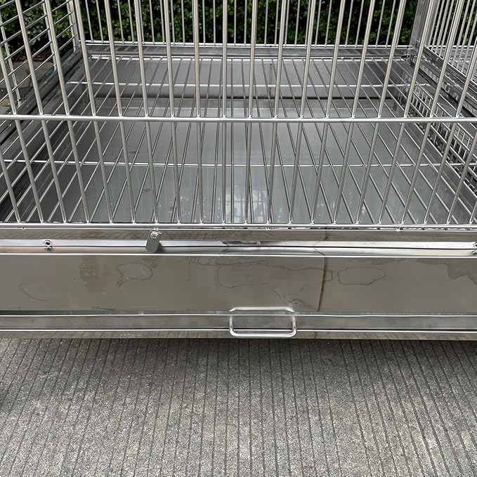 BMWPET SUS201 Stainless Steel Dome Top Style Bird Cage Parrot Cage 80"X40"X78"