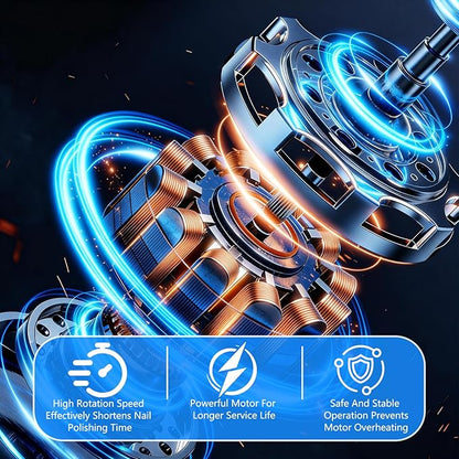 Cat Nail, Safe Cut Cat Nail Trimmer, Electric Pet Nail Grinder with LED Lights, Rechargeable Dog Nail Grinder, Two-Speed with 360° Grinding Settings, Ultra-Quiet＆Powerful for All Cats＆Dogs (White)