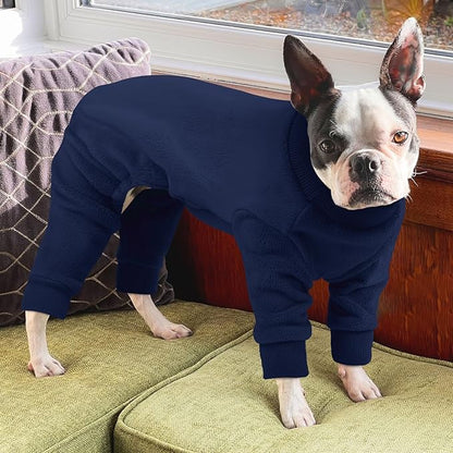 Large Dog Pajamas Winter Fleece Sweaters Soft Onesie for Dogs Boy Great Dane Thick Warm Pet Jumpsuit Pjs Fall Cold Weather Warm Jammies for Sleeping, Walking