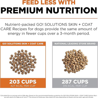 Go! Solutions Skin + Coat Care, Dry Dog Food, Salmon Recipe with Grains, 22 lb Bag
