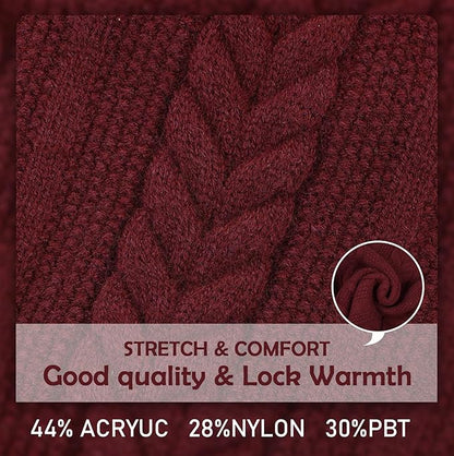 Dog Sweater Medium Size Dog, Red Knit Dog Sweater for Christmas, Thermal Knitted Dog Fall Clothes, Thanksgiving Dog Costumes, Soft Dog Turtleneck Sweater for Medium Dogs Schnauzer, Bichon Frise, Red M