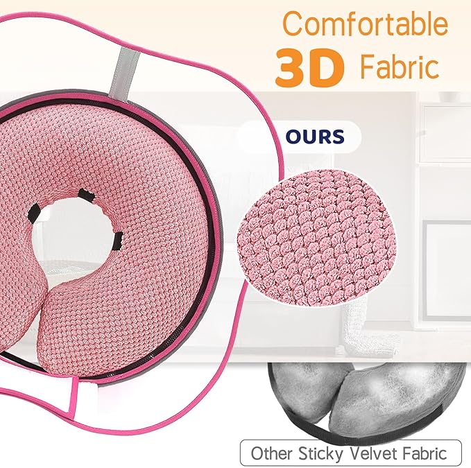 Supet Raised Inflatable Dog Cone Alternative Collars for After Surgery, Dog Donut Collar After Surgery, Soft Pet Cone for Small Medium Large Dogs to Stop Licking