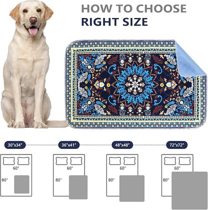 Qeils Washable Pee Pads, Reusable Puppy Pads Super Absorbent Leakproof Dog Training Pads, Non-Slip Wee Wee Pads for Crate, Floor, Potty Pads Feeding Mat Dog Pee 2 Pack 18"x30"