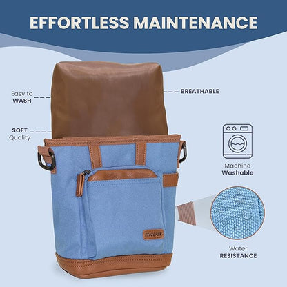 BEAU&FUR Large Dog Treat Pouch with Clicker for Training – 4 Cup Capacity, Built-In Poop Bag Dispenser, Expandable Pocket, Metal Buckle, Large Back Pocket, Ideal Design for Walks and Training – Blue