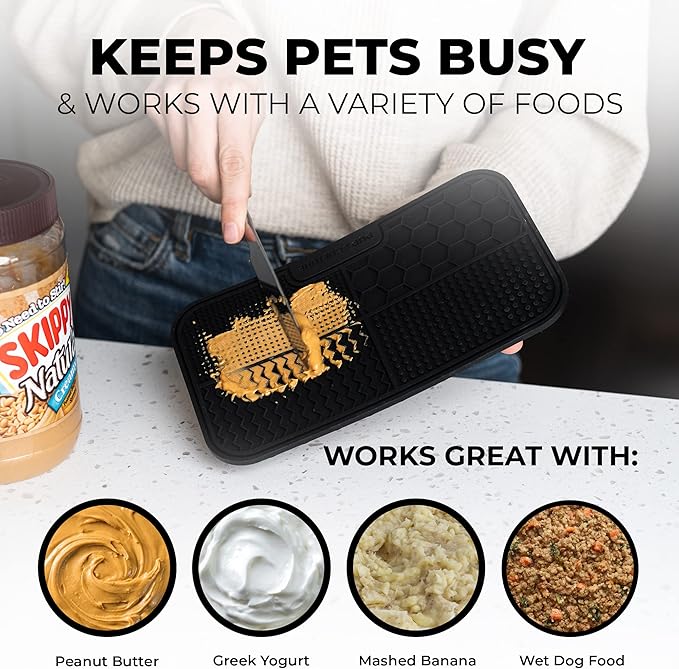 Pup Culture Dog Lick Mat for Dogs, Feeding Pad for Anxious Pets Plus 4 Different Puzzles for Mental Stimulation for Dogs - Supports Mental, Dental, and Digestive Health, Bite Resistant and Heavy Duty