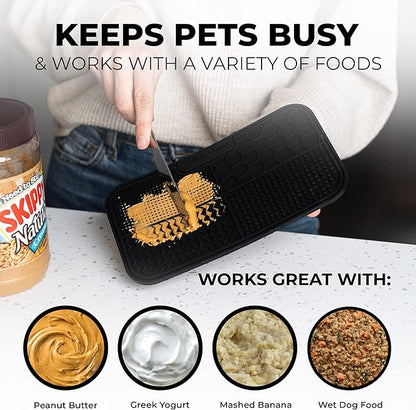 Pup Culture Dog Lick Mat for Dogs, Feeding Pad for Anxious Pets Plus 4 Different Puzzles for Mental Stimulation for Dogs - Supports Mental, Dental, and Digestive Health, Bite Resistant and Heavy Duty