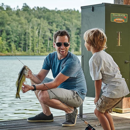 Texas Hunter Directional Fish Feeder w/Straight Legs - 70 lb. Fish Feed Capacity - Model DF125DL