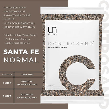 Ultum Nature Systems Controsand Santa Fe Aquarium Gravel (3L) - Small Pebbles for Fish Tank - Planted Aquarium Rocks - Fish Tank Substrate - Aquarium Pebbles - Versatile Fish Tank Stones