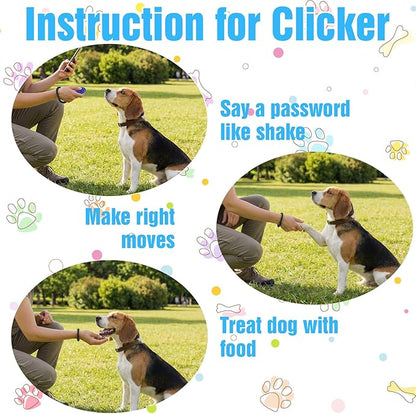 30pcs Dog Training Clickers with Wrist Strap,Multicolor Pet Training Clicker Cat Clicker Bird Clickers for Dogs Cats Horses Birds Behavioral Training Accessories