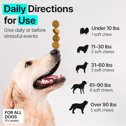 Hip and Joint Supplement for Dogs – Glucosamine for Dogs, Dog Joint Supplement, Mobility, Flexibility & Comfort, Chews with Glucosamine Chondroitin Msm & Omega3, 2 Pack,340 Chews,Made in USA