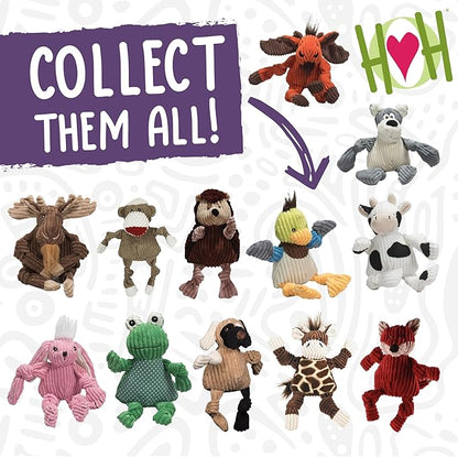 HuggleHounds Knottie Plush Dog Toy - Dog Stuffed Animal Toy, Puppy Toys, Squeaky Dog Toy for Small, Medium & Large Dogs, Durable Plush to Keep Them Busy - Lillie Llama, Large